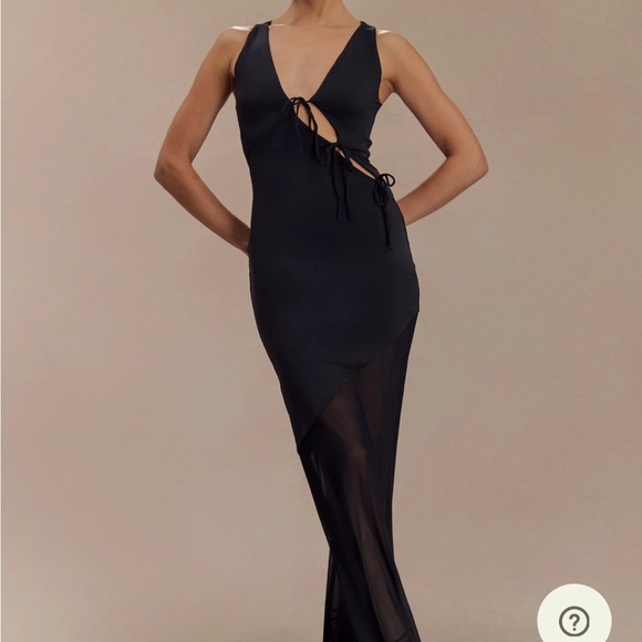 MESHKI Dove Black Maxi Dress XXS - Picture 1 of 5
